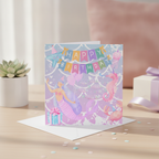 Whimsical Mermaid Birthday Card - Ocean Enchantment Square
