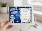 Space Explorer Kids Birthday Party Invitations - A6 Card Pack