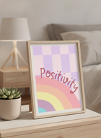 Kids' Pastel Rainbow Positivity A4 Wall Print - Brighten Their Day!