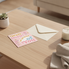 Pastel Star 'Well Done So Proud Of You' Congratulations Square Card