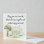 New Home Card | Square Watercolour House Design