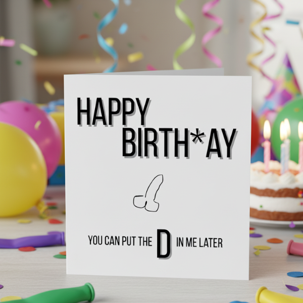 Funny Adulty Birthday Card For Him