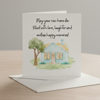 New Home Card | Square Watercolour House Design