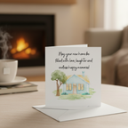 New Home Card | Square Watercolour House Design