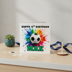 Personalised Football Birthday Card – Add Any Name & Number!