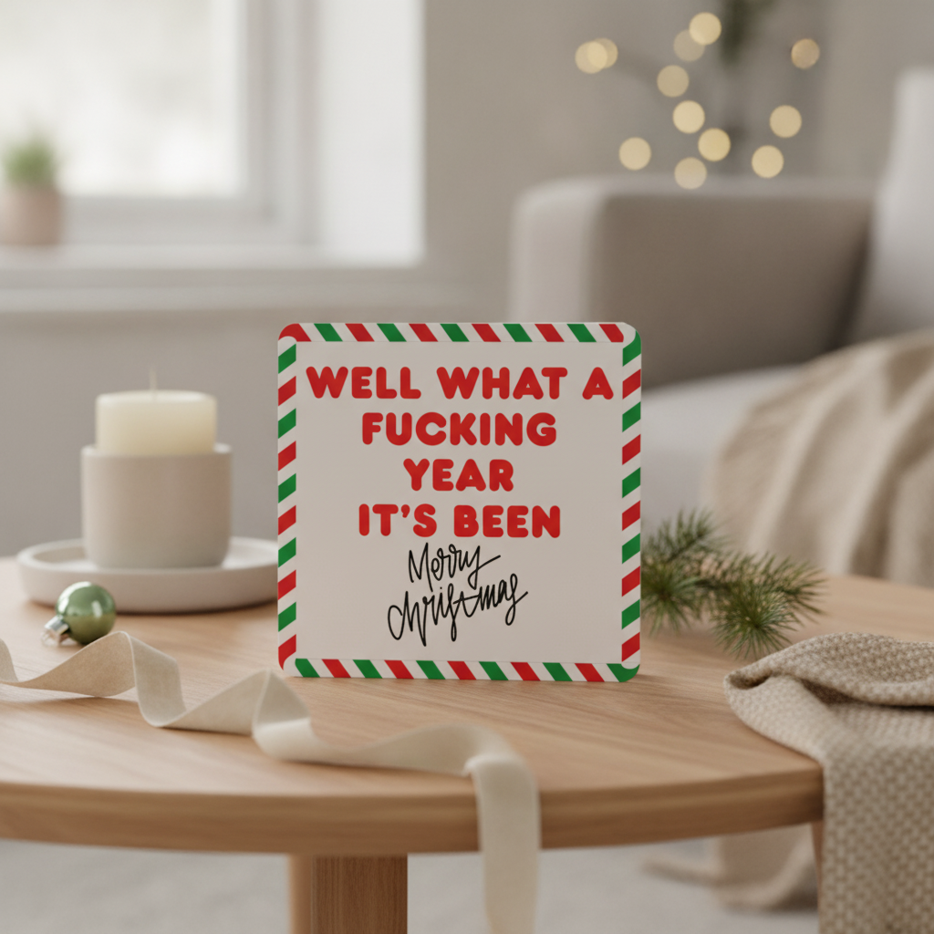 What a Year It's Been Christmas Card - Square Festive Humour