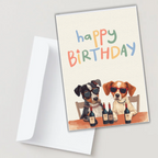 Funny Dog Birthday Card | Wine & Dogs Happy Birthday