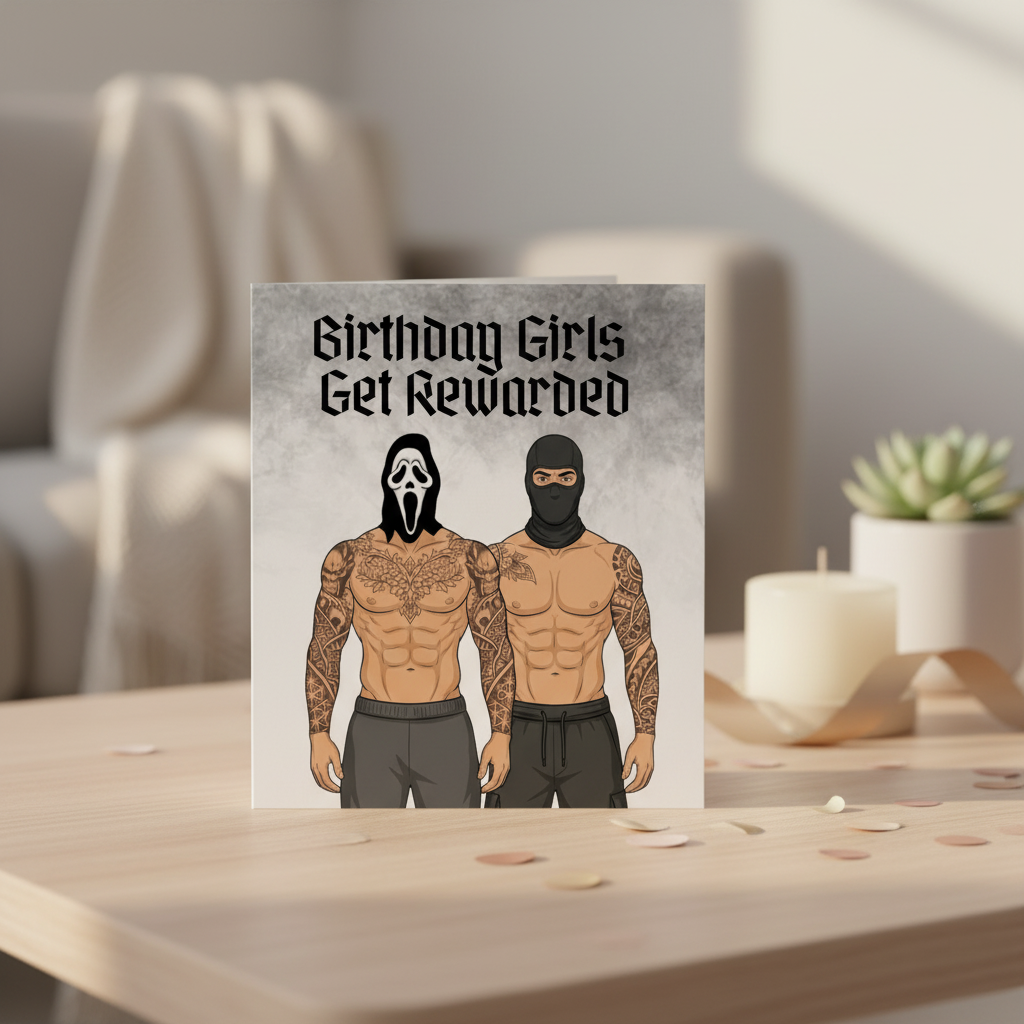 Good Girls Get Rewarded Birthday Card - Cheeky Square Birthday Card