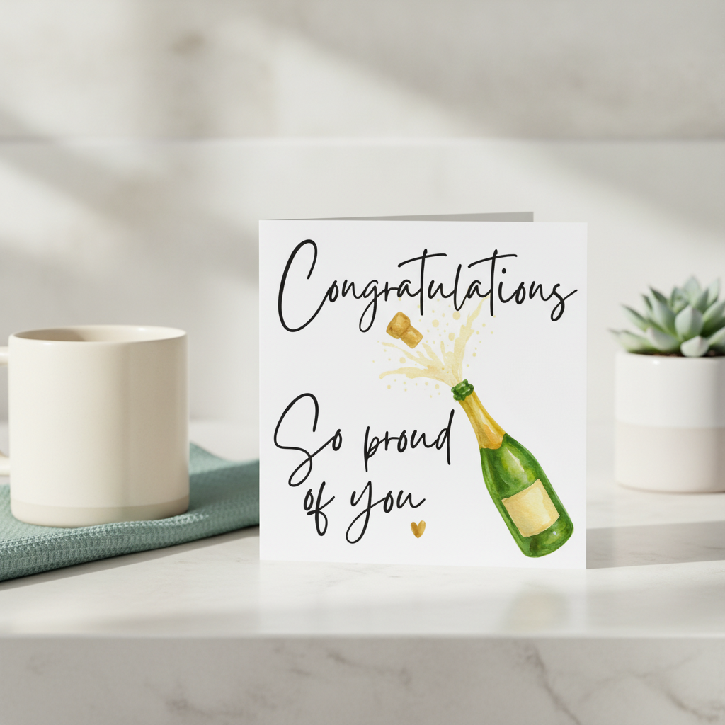 Congratulations So Proud Of You Square Card - Send Your Best Wishes