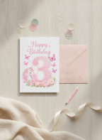 Unicorn 3rd Birthday Card for a Magical Little One - A5 UK Printed