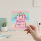 You're Strong Card - Square Greetings Card