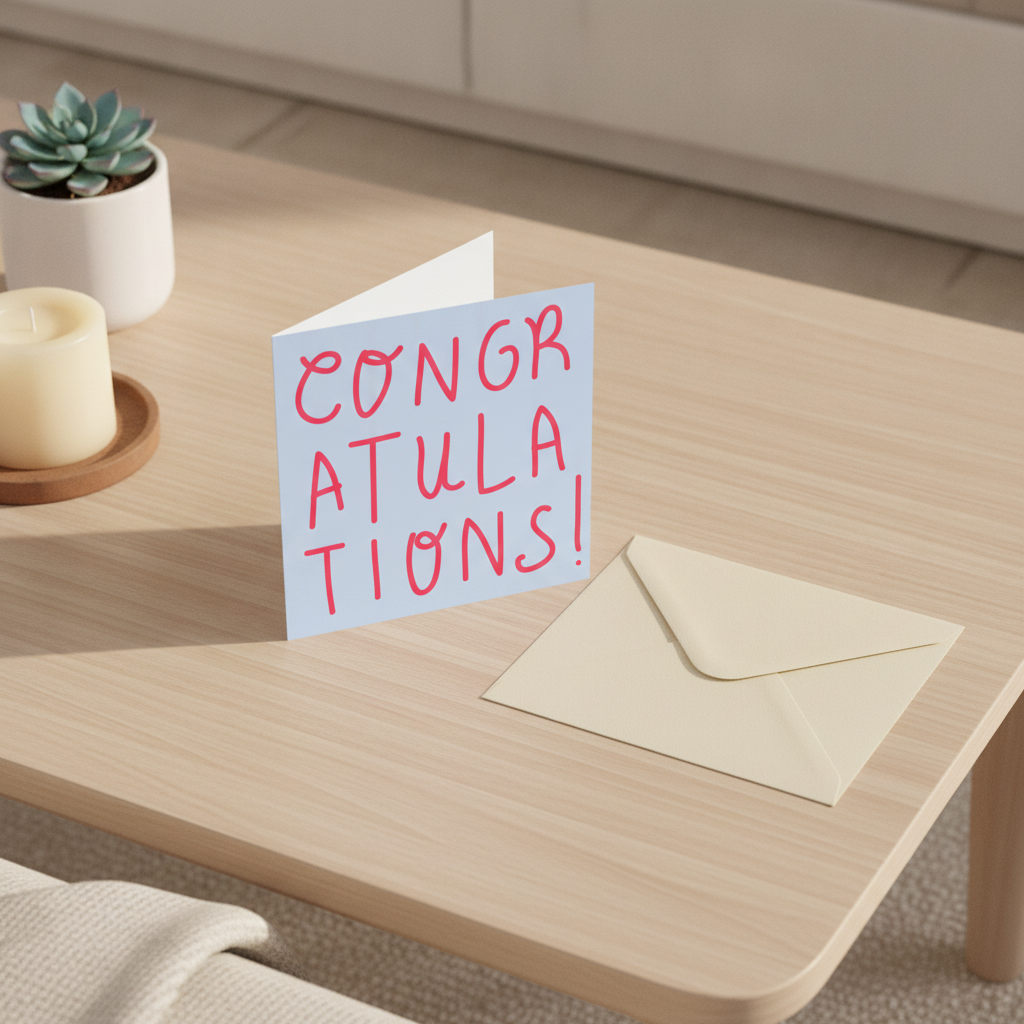 Hooray for You! Simple Congratulations Card - Square & Sincere