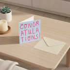 Hooray for You! Simple Congratulations Card - Square & Sincere