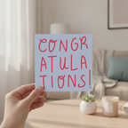Hooray for You! Simple Congratulations Card - Square & Sincere