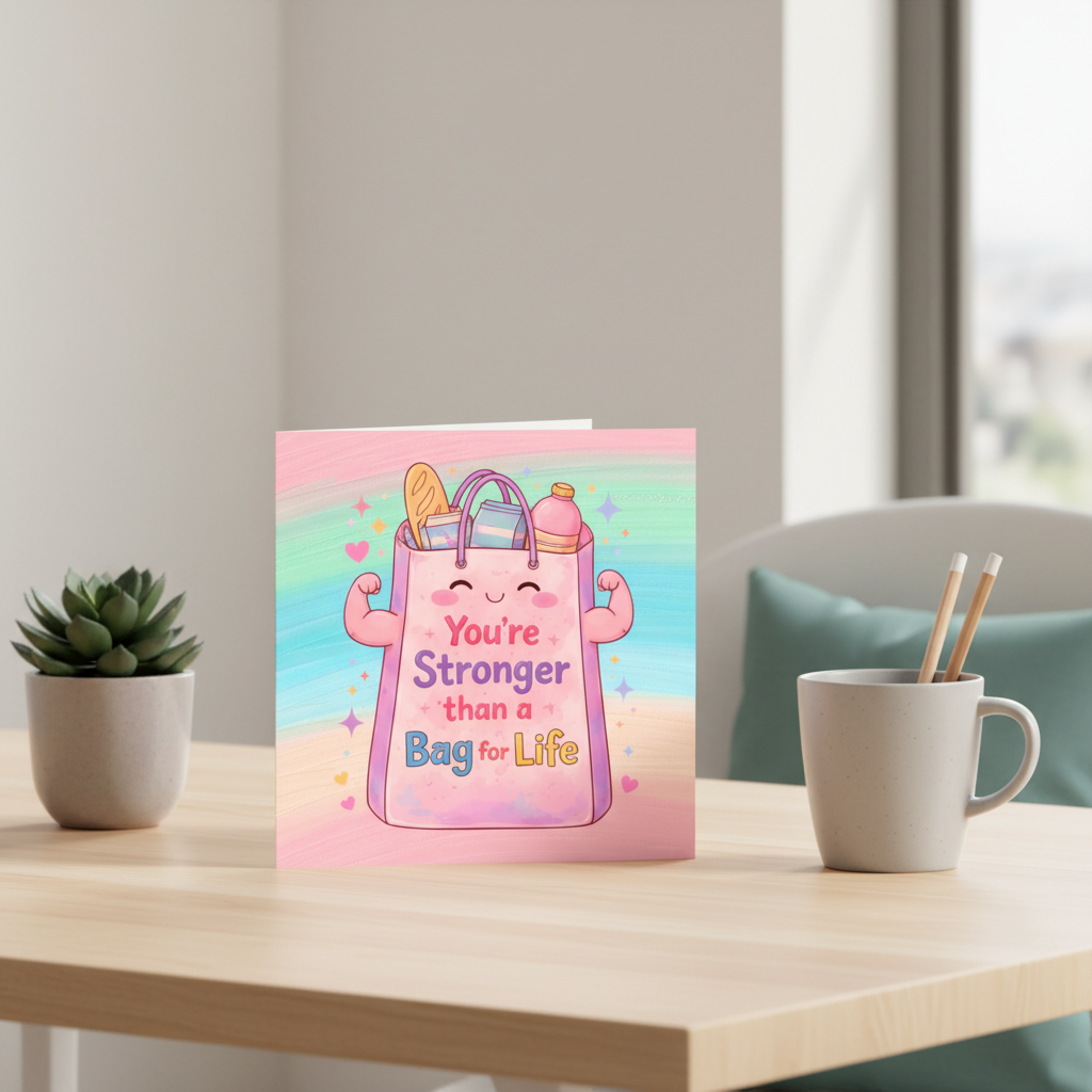 You're Strong Card - Square Greetings Card