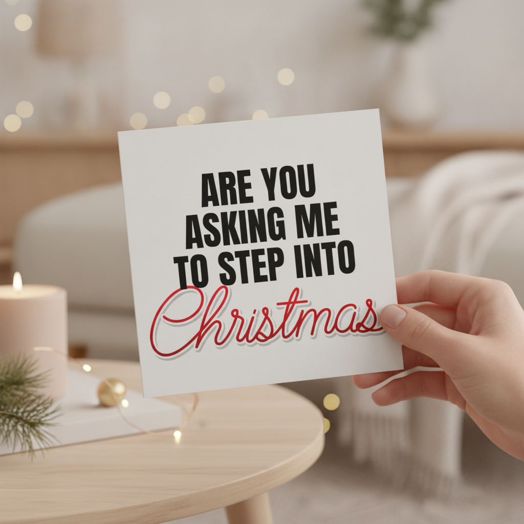 Step into Christmas: A Jolly Square Card for the Festive Season