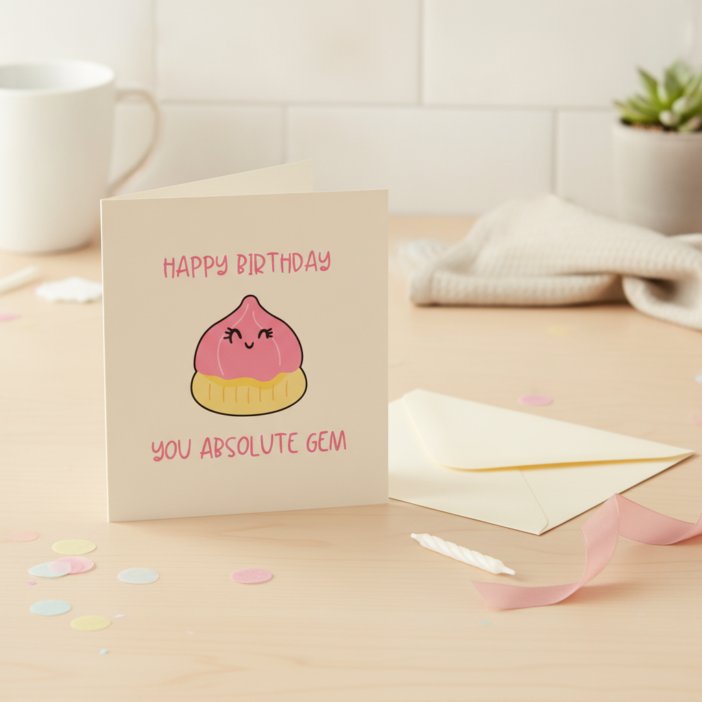 Happy Birthday You Absolute Gem Square Card for a Brilliant Mate