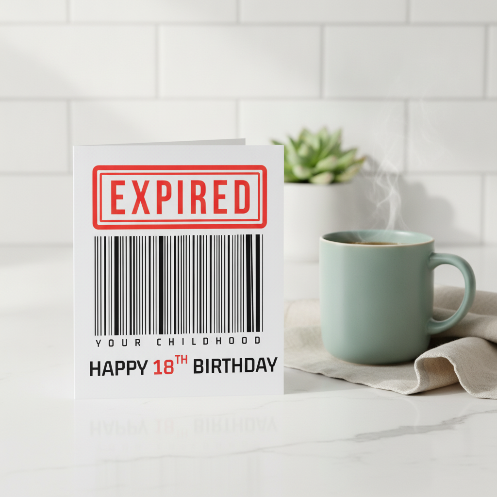 Your Childhood Has Expired 18th Birthday Card - Square Greeting Card