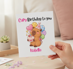 Get This Personalised Capybara Birthday Card for Your Favourite Person!