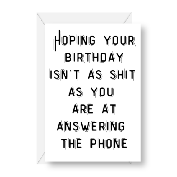 Answering The Phone Birthday Card