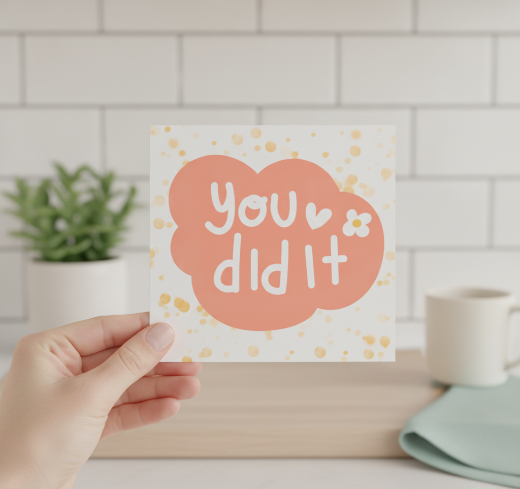 You Did It! Well Done Achievement Celebration Square Card
