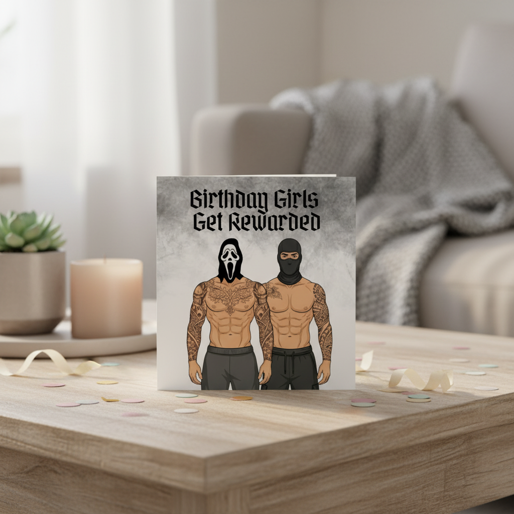 Good Girls Get Rewarded Birthday Card - Cheeky Square Birthday Card