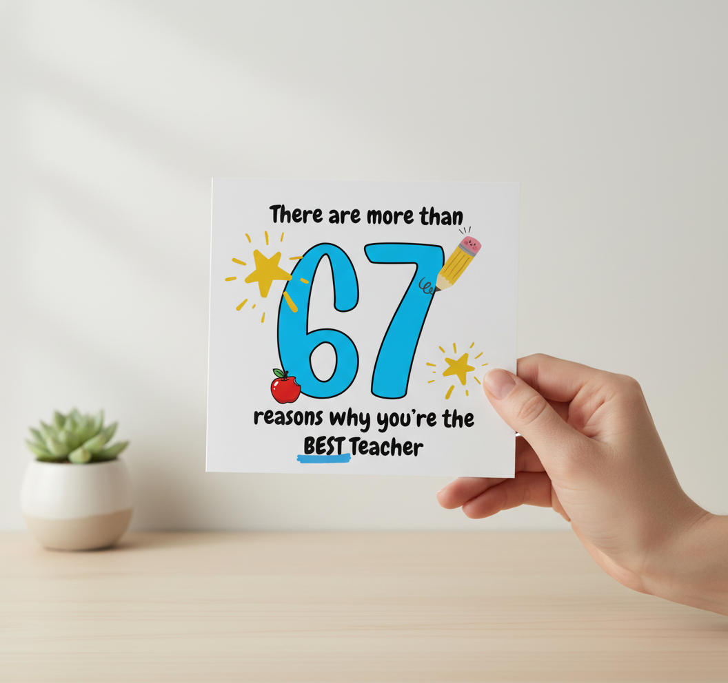 More than 67 Reasons You're the Best Teacher Card | Square