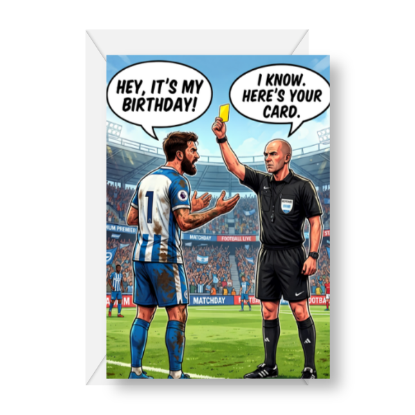 Yellow Card Birthday Card