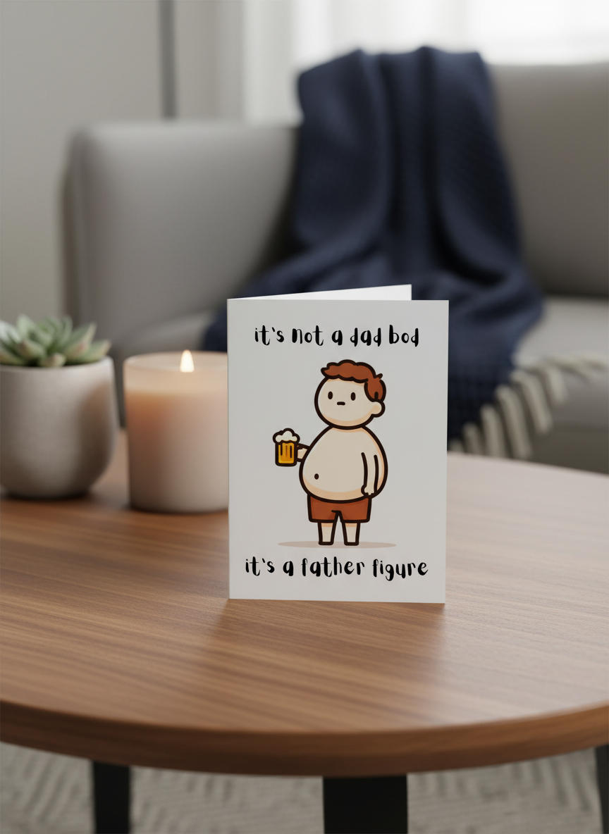 It's Not a Dad Bod Father Figure Fathers Day Card - A5 Size