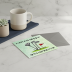 Best Dad By Par Father's Day Card - Square