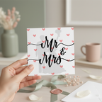 Mr & Mrs Wedding Card - Square Design