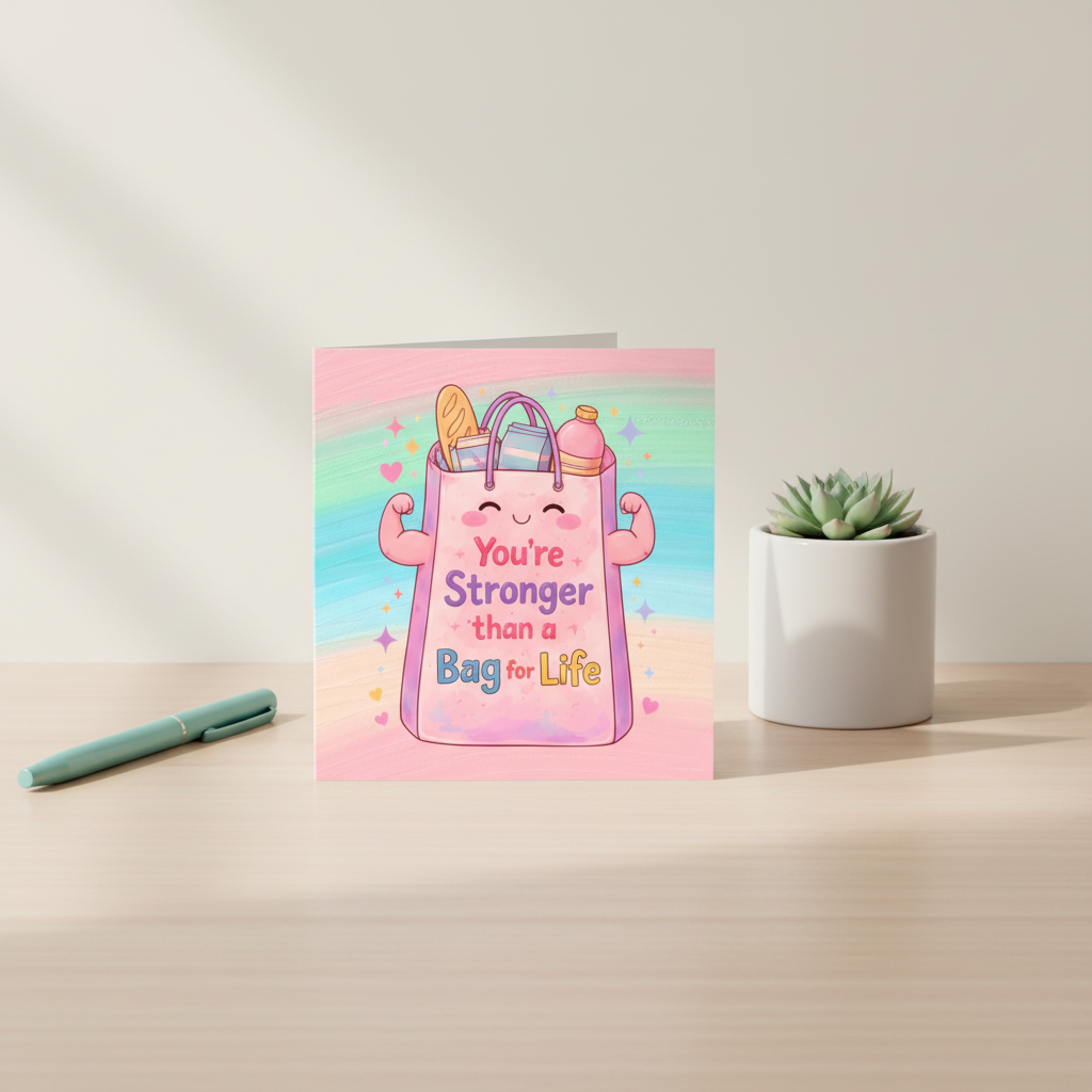 You're Strong Card - Square Greetings Card
