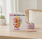 Get This Personalised Capybara Birthday Card for Your Favourite Person!