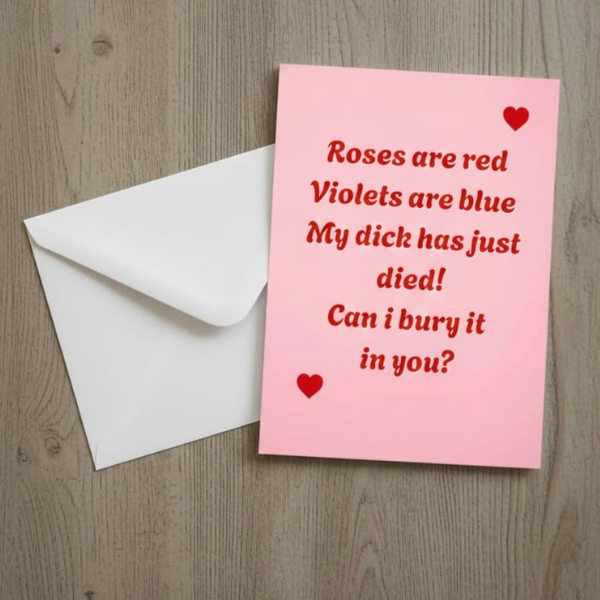 Funny Poem Rude Valentine’s Day Card For Her