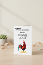 Not a Spring Chicken – Saggy Cock Funny Birthday Card
