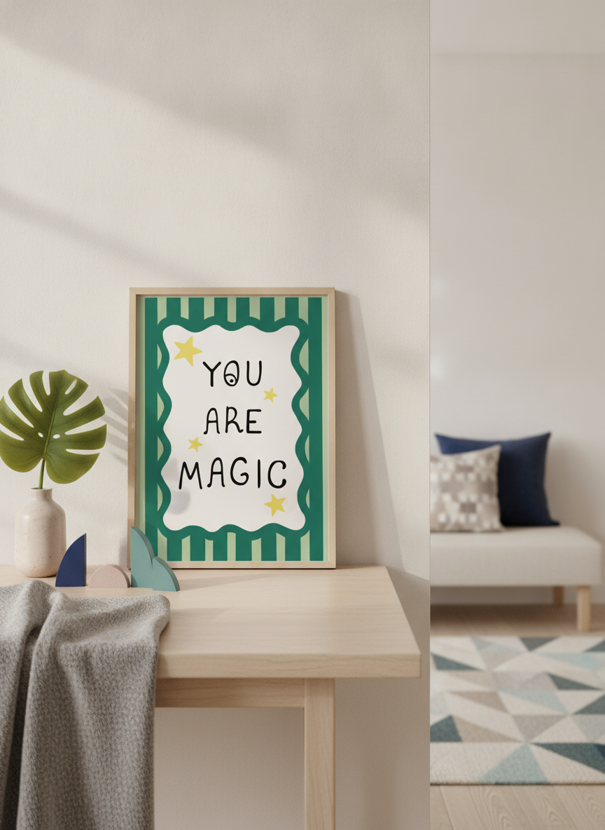 You Are Magic Kids' A4 Print - A Daily Dose of Awesome for Their Wall