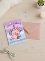 Send a smile with our 'Love You Alotl' A5 Birthday Card for your best bud