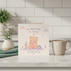 It's Okay to Need a Hug Teddy Bear Comfort Card - Square
