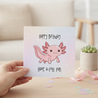 Have a Lotl Fun Axolotl Birthday Card - Square Greeting Card