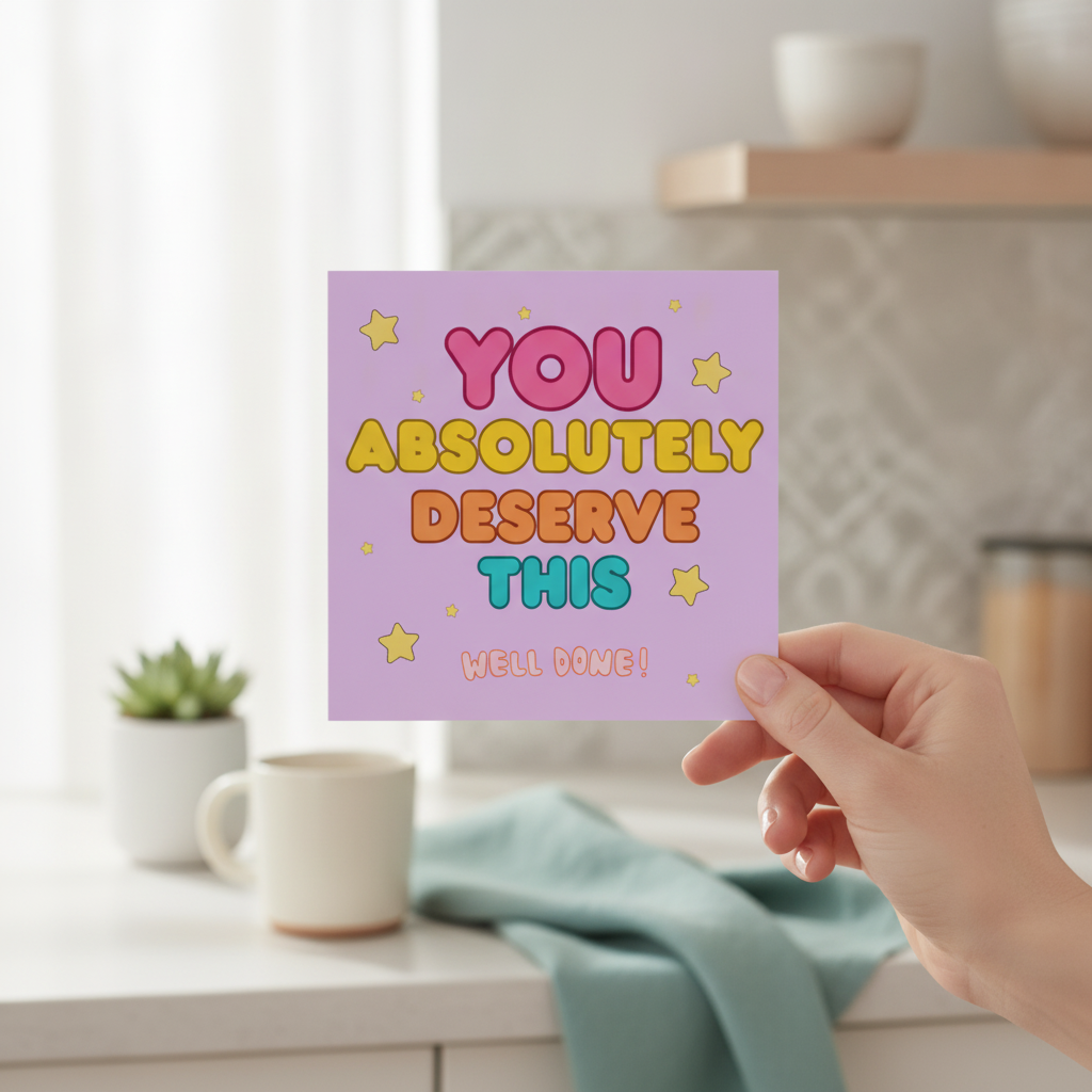 Well Done You Absolutely Deserve This Square Celebration Card