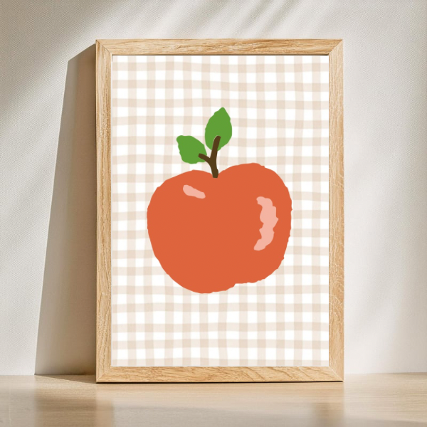 Apple Gingham Kitchen Print