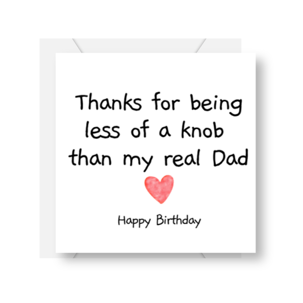 Funny Step Dad Birthday Card