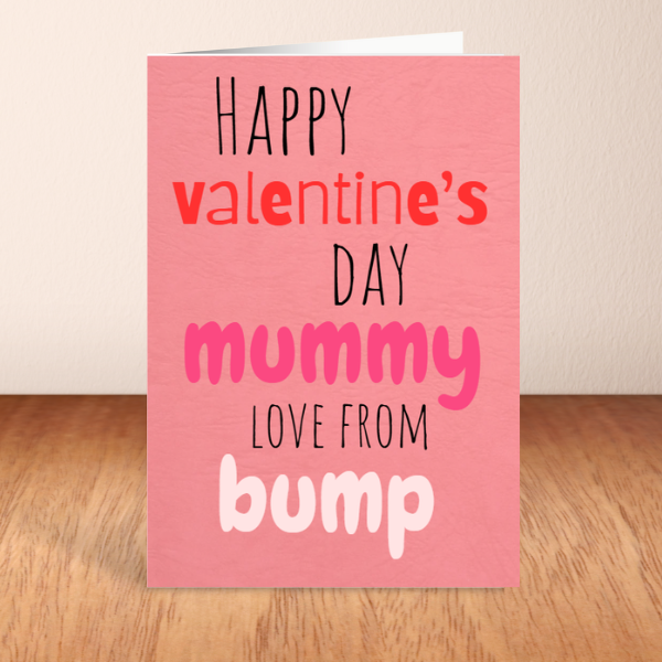 Happy Valentine’s Day Card To Mummy From Bump