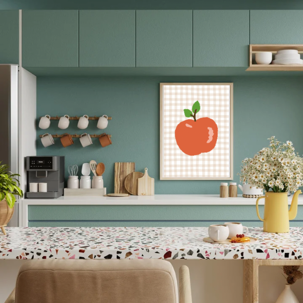 Apple Gingham Kitchen Print