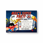Superhero Kids' Birthday Party A6 Invites