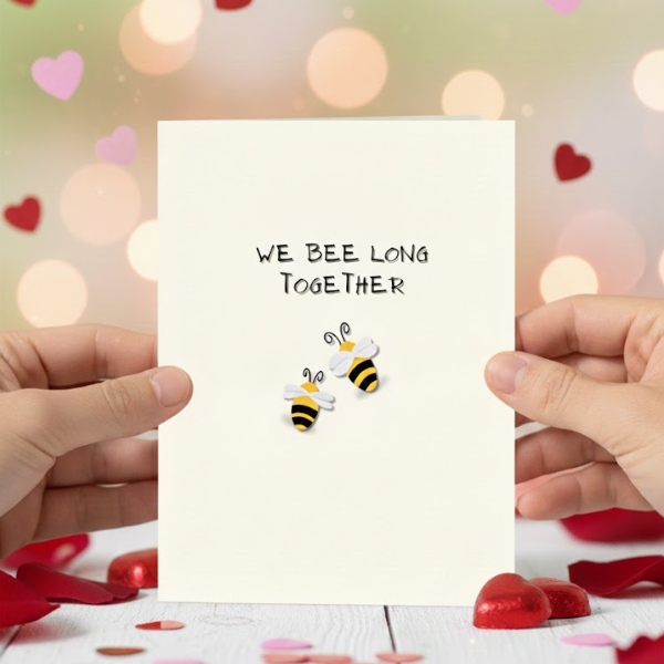 Cute Valentine’s Card – We Bee Long Together