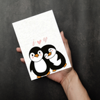 I Love You Penguin Card – Cute Romantic Anniversary or Valentine’s Card