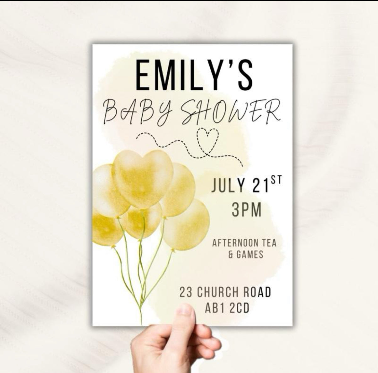 Personalised Baby Shower Invites