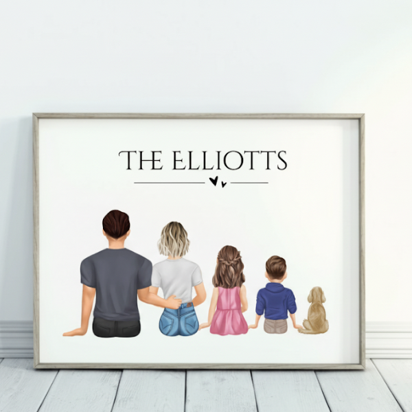 Personalised Family Custom Portrait Print