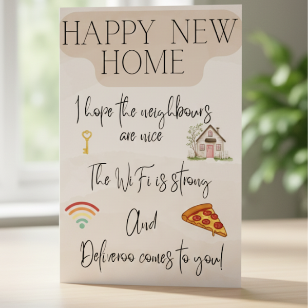 A5 Happy New Home Card – Cute & Funny